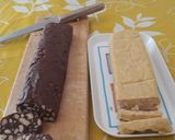 Foto del passaggio 6 della ricetta Salame di cioccolato fondente e bianco