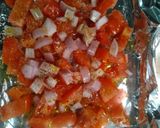 A picture of step 3 of Stuffed Portobello Mushrooms With oven roasted tomatoes.