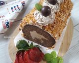 Foto langkah ke 5 dari resep Mocca Nougat Roll Cake.