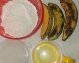 Foto langkah ke 1 dari resep Cara membuat bolu pisang kukus takaran sendok.