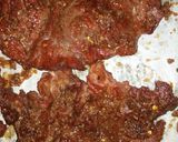 A picture of step 5 of Kilishi(Nigerian beef jerky).