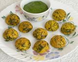 A picture of step 15 of Crispy Methi Gota in Appe Pan | No Deep Fry Gujarati Snack.