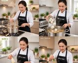 Hình bước làm 4 của món Canh hẹ đậu hủ trắng