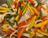 A picture of step 2 of Chicken Rasta Pasta.