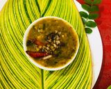 A picture of step 4 of Taro (Arabi leaves sour and sweet sabji).
