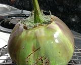 A picture of step 2 of Authentic Kathiyawadi Bengan Bhartha.