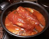 Foto del paso 14 de la receta Cazuela de chicharros, en salsa de tomate y patatas