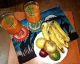 A picture of step 3 of Tropical mix juice 🍉🍊🥭🍍🍌.