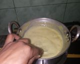 A picture of step 6 of Peanut Kalash with tricolor rabdi.