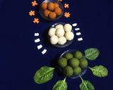 A picture of step 4 of Tri Color Laddoo.