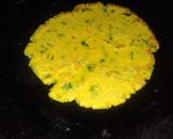 A picture of step 4 of Makki roti.