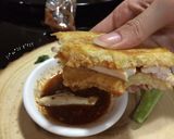 รูปขั้นตอนการทำที่ 4 ของ เบอร์เกอร์ไข่พระอาทิตย์ข้าวมันไก่