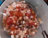 A picture of step 1 of Chevron stew color pepper soup.
