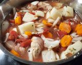 A picture of step 1 of Sicilian Chicken Soup.