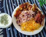 عکس مرحله 2 از دستور آلبالو پلو با مرغ سرخ شده