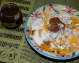 Foto del paso 9 de la receta: Postre de pan dulce, budín con duraznos en almíbar y yogur