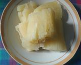 Foto langkah ke 4 dari resep Pohong Ketan Rebus Rasa Manis Harum Vanili.