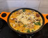A picture of step 3 of Yui’s take on Spanish omelette.