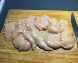 Mézes-mustáros csirkemell párolt rizzsel recept fázis 1 fotója