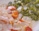 A picture of step 8 of Su-Buta (Sweet and Sour Pork).
