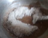 A picture of step 2 of Singhara Atta ladoo.