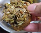 A picture of step 9 of Mocha(banana flower) narikel (coconut) chochori.