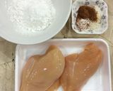 Hình bước làm 1 của món Ức gà chiên tẩm ngũ vị hương
