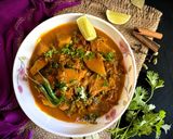 A picture of step 5 of Kathal Korma (Green Jackfruit Curry).