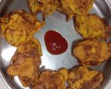 A picture of step 8 of Bok phool or heron flower Pakoda.