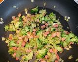 A picture of step 2 of Oven Baked Omelette Muffins - Pancetta, Leek and Broccoli.