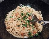 A picture of step 3 of Linguine with Lemon, Capers, and Anchovies.