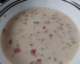 Foto del paso 4 de la receta: Salsa ó Dip de maíz🌽 tierno, pimiento🫑 y salchichón de cerdo🥓🫕🍟