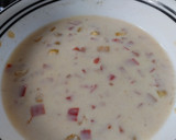 Foto del paso 4 de la receta: Salsa ó Dip de maíz🌽 tierno, pimiento🫑 y salchichón de cerdo🥓🫕🍟