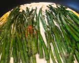 A picture of step 5 of Parmesan and Mozzarella Creamed Asparagus.