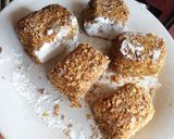 A picture of step 7 of Plantain lamingtons.