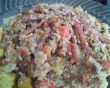 Foto del paso 12 de la receta: "Arroz de coliflor con tres delicias a mi manera"🍚🍛🍚🤔😁😉