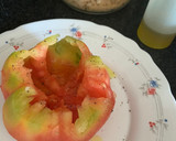 Foto del paso 1 de la receta: Tomate relleno de atún fresco y huevo duro.🍅🍅🥚🐟🐟