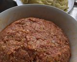 A picture of step 2 of Sarmale, the Romanian Cabbage Rolls.