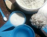 A picture of step 1 of Coconut puff puff.