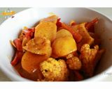 A picture of step 1 of Gobi, Gajjar & Shalgham Achar.