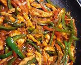 A picture of step 6 of Chicken Fajita cheese sandwich.