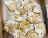 A picture of step 4 of Potatoes 102(smashed potatoes).