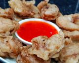 A picture of step 3 of Prawns tempura.