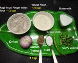 A picture of step 1 of Ragi (Finger millet) Dosa - A Nutritious and Flavorful South Indian Delight.