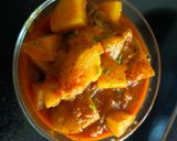 A picture of step 4 of Potato-Brinjal Curry.