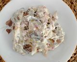 Foto del paso 9 de la receta: Setas ostra con jamón y salsa de queso azul