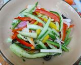 A picture of step 2 of Rainbow Salad in my style.