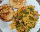 A picture of step 8 of FARFALLE PASTA with VEGGIES.