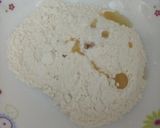 A picture of step 4 of Burmese samosa curry with saffron rice.