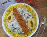 عکس مرحله 3 از دستور گشنیز پلو با گوشت چرخ کرده